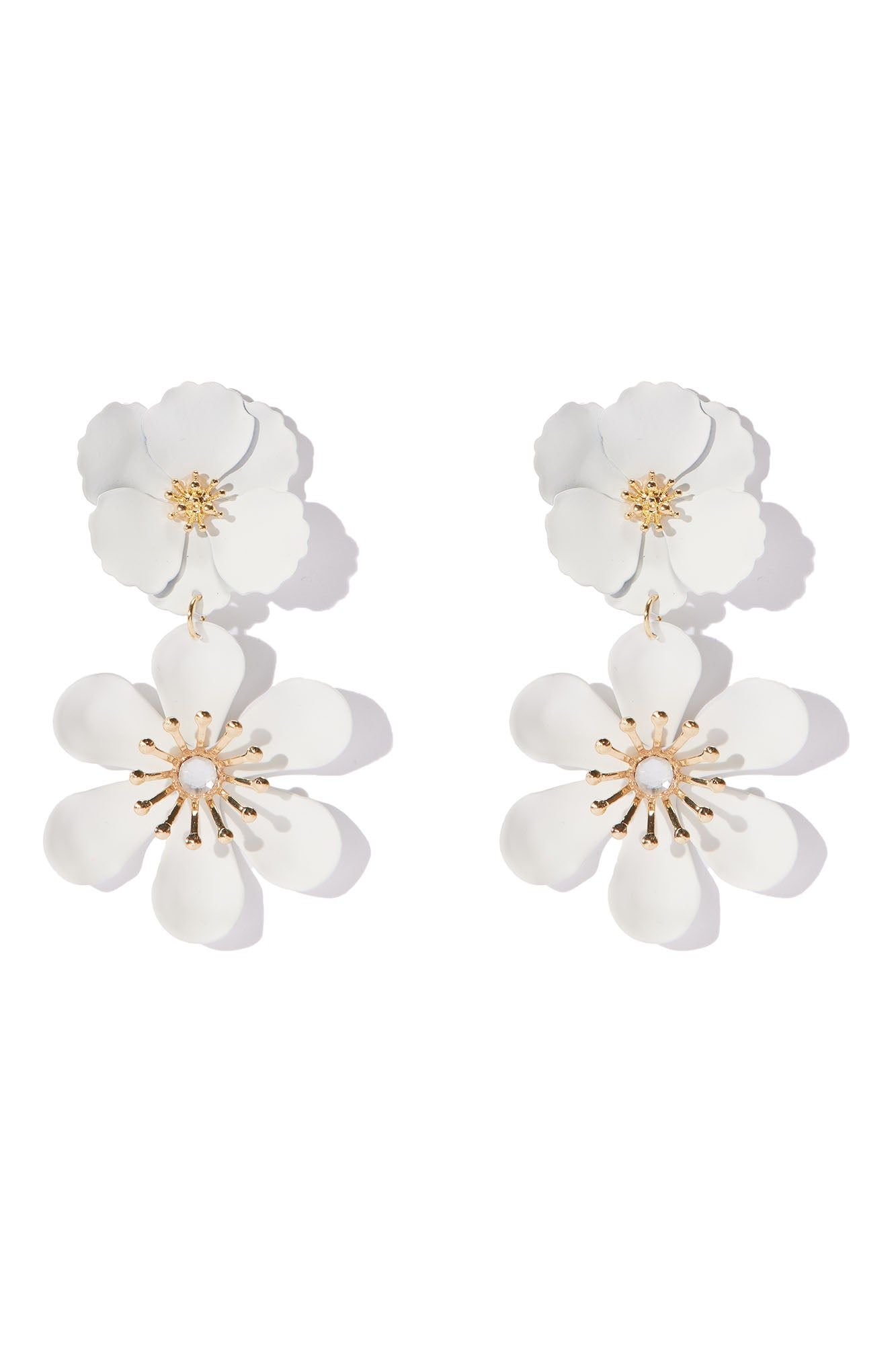 Anemone Earrings - White sold by Fashion Nova product image thumbnail 3