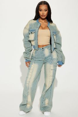 Grazie Stretch Baggy Jeans - Light Wash sold by Fashion Nova