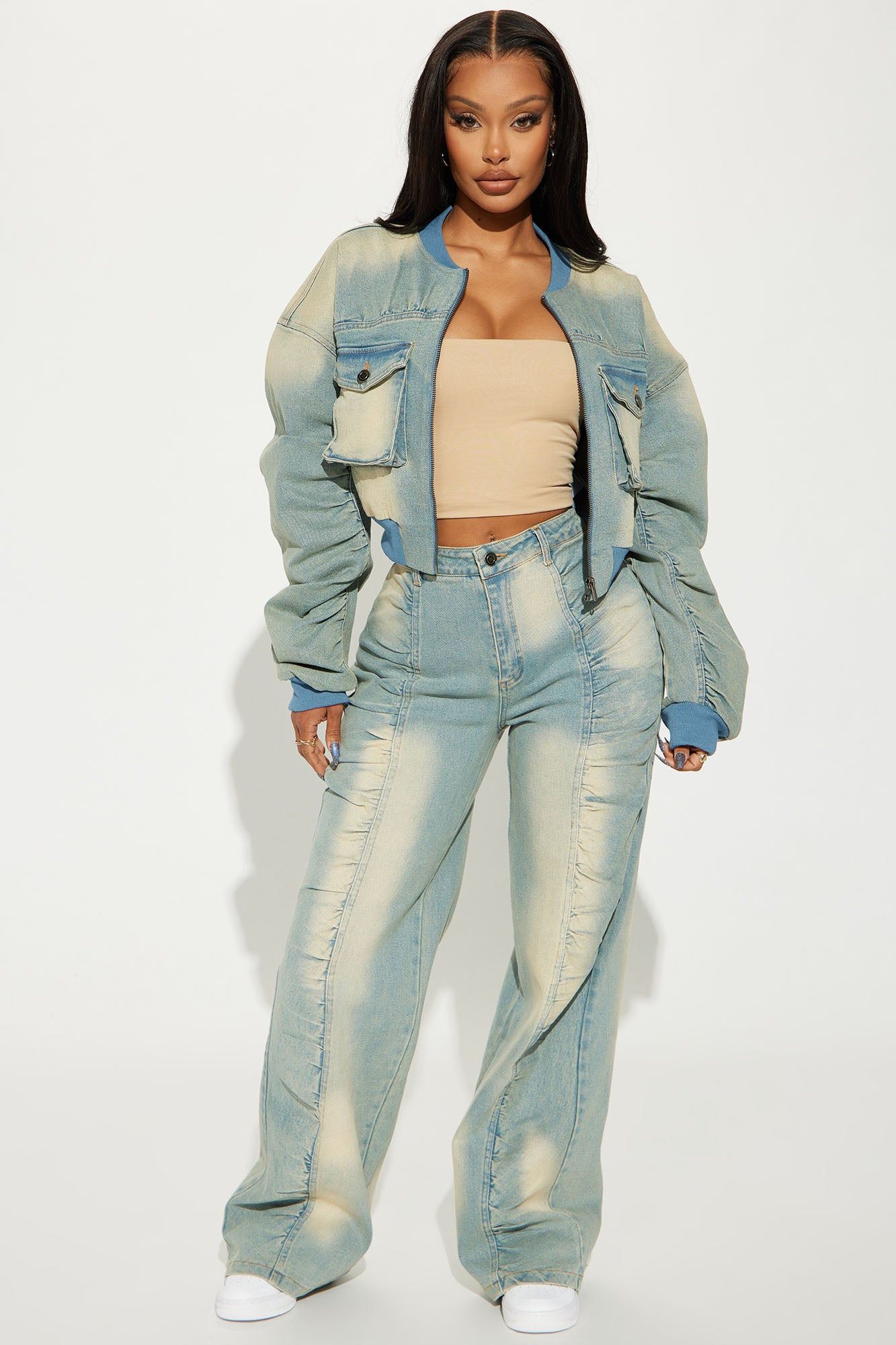 Grazie Stretch Baggy Jeans - Light Wash sold by Fashion Nova