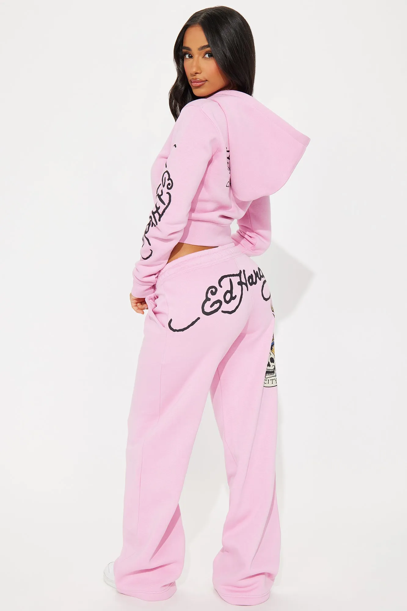 Ed Hardy Flying Skull Pant Set - Pink | Parallel