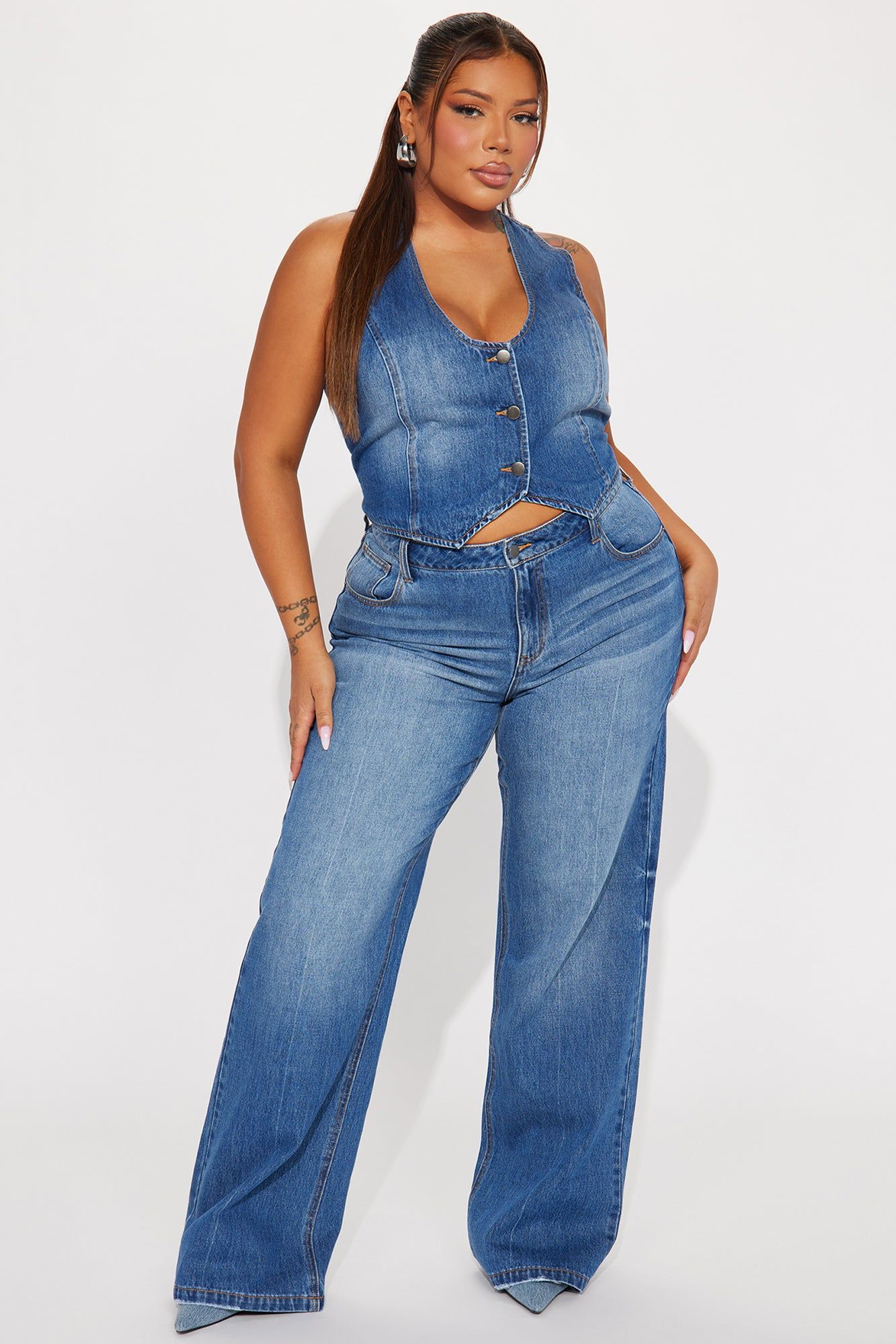 The Wayside Baggy Wide Leg Jean - Medium Wash sold by Fashion Nova product image thumbnail 4