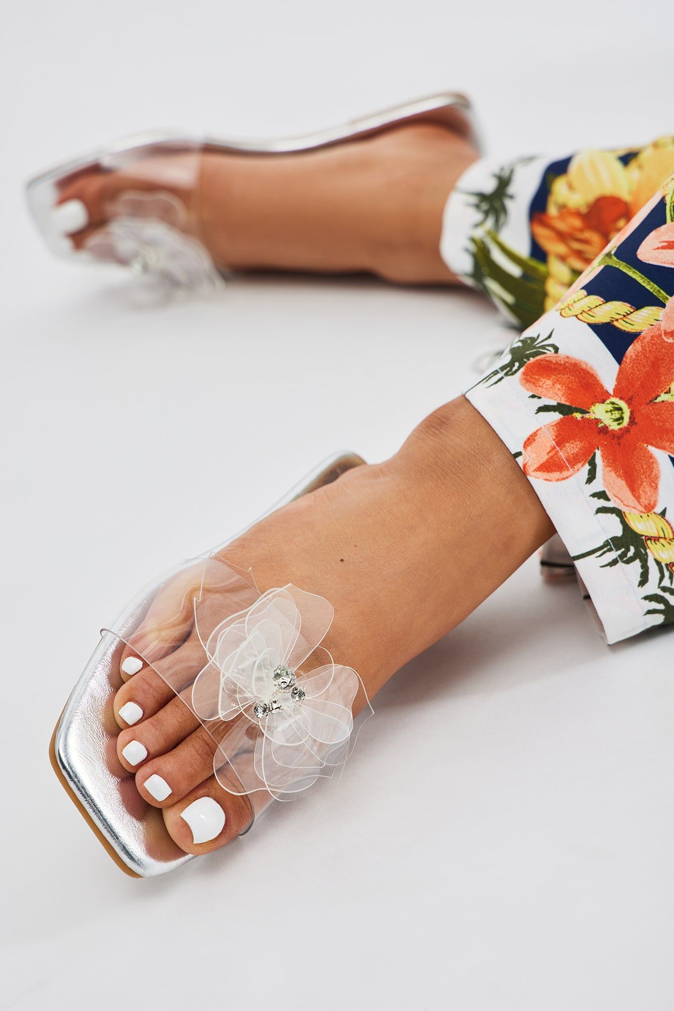 Treat Me Well Flat Sandals - Silver sold by Fashion Nova product image thumbnail 3