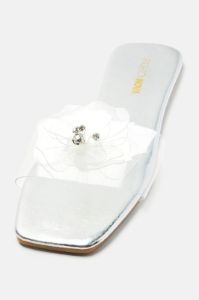 Treat Me Well Flat Sandals - Silver sold by Fashion Nova
