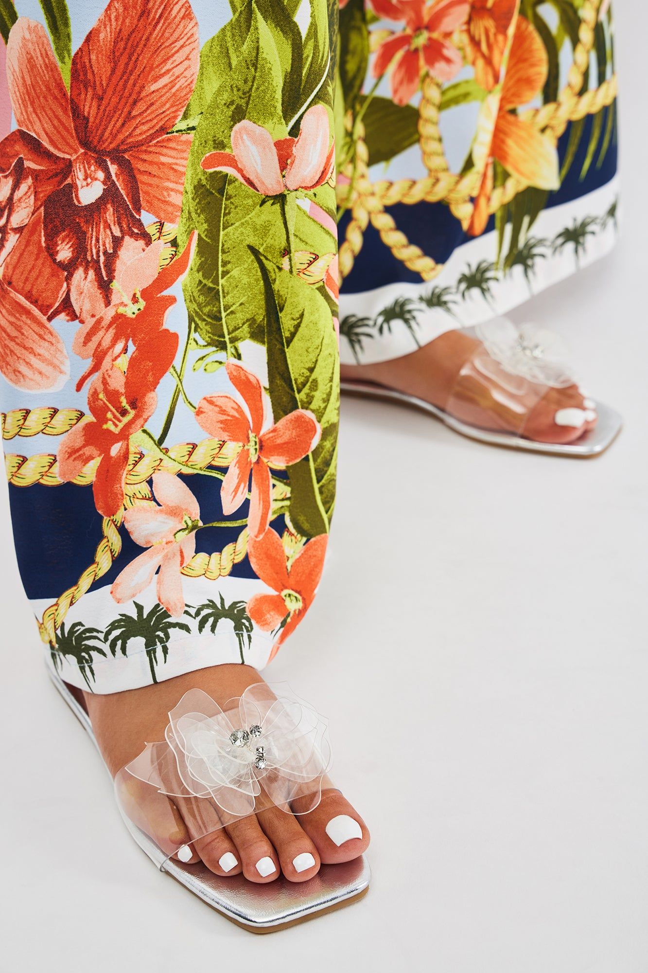 Treat Me Well Flat Sandals - Silver sold by Fashion Nova