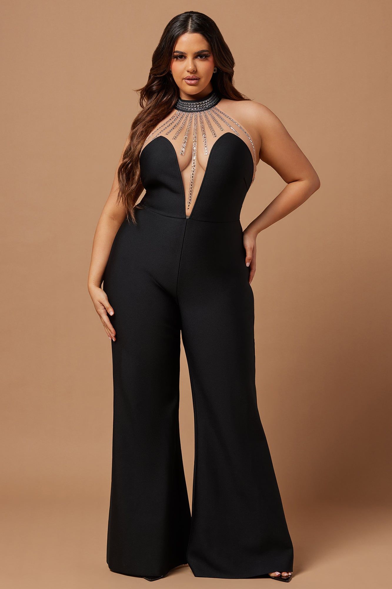 Janna Embellished Bandage Jumpsuit - Black sold by Fashion Nova product image thumbnail 5