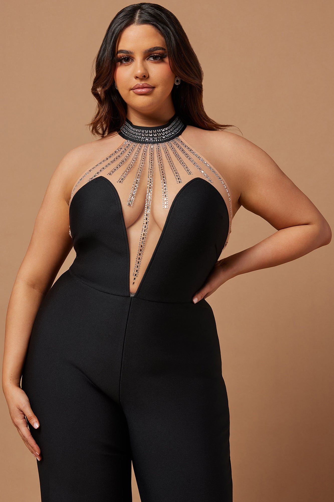 Janna Embellished Bandage Jumpsuit - Black sold by Fashion Nova product image thumbnail 6
