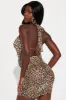 Simone Leopard Mesh Mini Dress - Leopard sold by Fashion Nova
