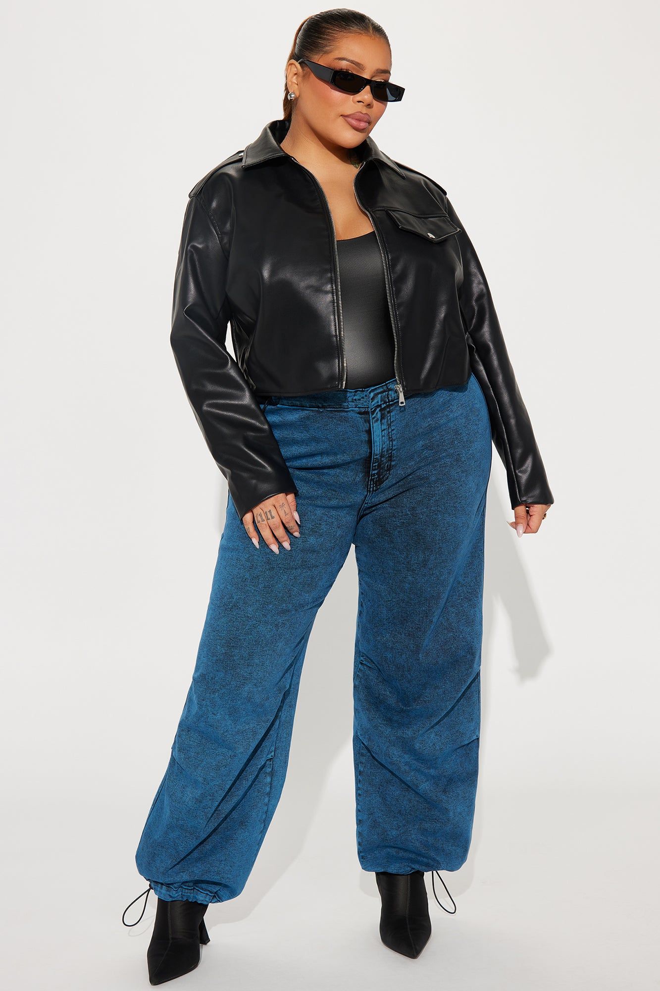 Alexis Cropped Moto Jacket - Black sold by Fashion Nova product image thumbnail 5
