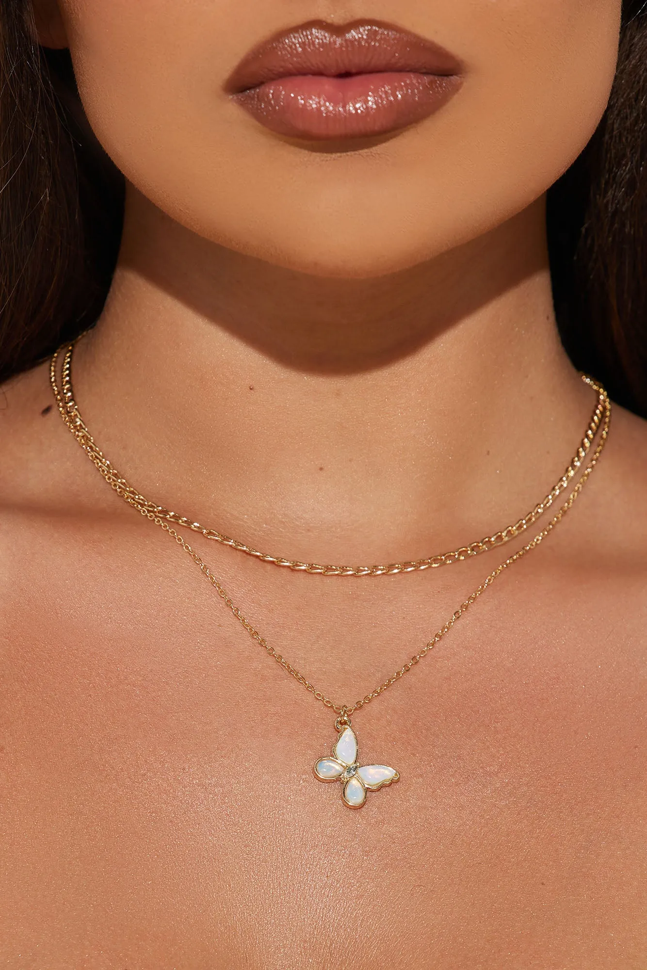 My Lucky Butterfly Necklace - Gold sold by Fashion Nova