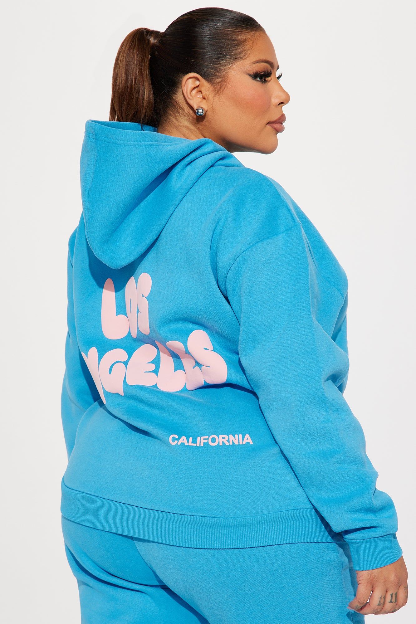 Los Angeles Puff Print Hoodie - Blue sold by Fashion Nova product image thumbnail 7