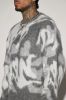 Fuzzy Swirl Colors Crewneck Sweater - Grey/combo sold by Fashion Nova