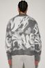 Fuzzy Swirl Colors Crewneck Sweater - Grey/combo sold by Fashion Nova