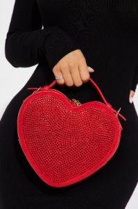 Flashy Heart Crossbody Bag  - Red sold by Fashion Nova