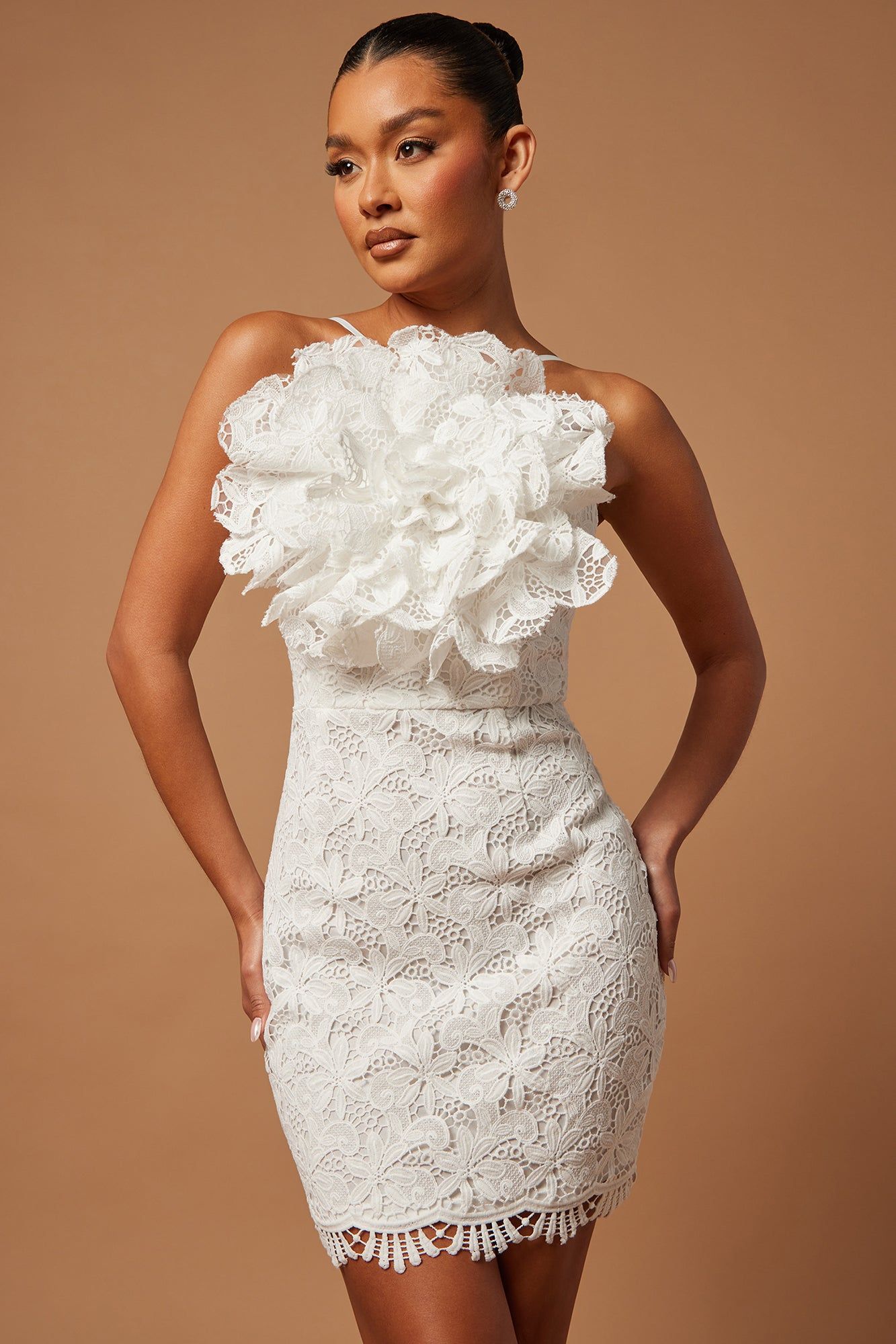 Nadia Lace Mini Dress - White sold by Fashion Nova product image thumbnail 2