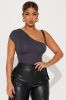 What Attitude Bodysuit - Charcoal sold by Fashion Nova