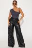 What Attitude Bodysuit - Charcoal sold by Fashion Nova