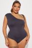 What Attitude Bodysuit - Charcoal sold by Fashion Nova