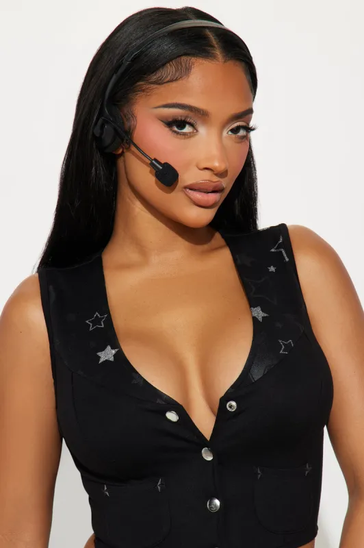 Pop Star Headset Costume Accessory - Black sold by Fashion Nova
