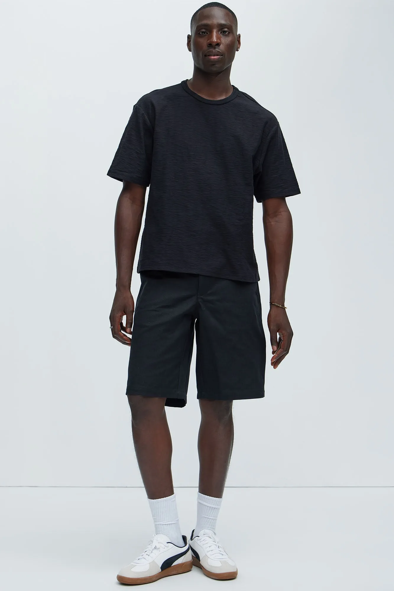 Asher Slub Texture Short Sleeve Tee - Black sold by Fashion Nova product image thumbnail 2