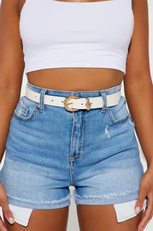 Modern Cowgirl Belt - Ivory sold by Fashion Nova