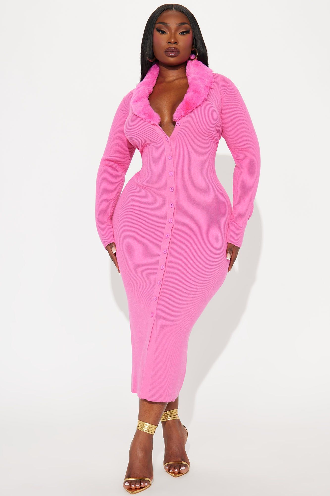 Asabelle Sweater Midi Dress - Pink sold by Fashion Nova product image thumbnail 4