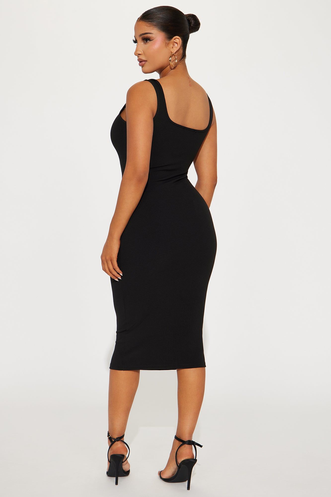 Gina Ribbed Midi Dress - Black sold by Fashion Nova product image thumbnail 3