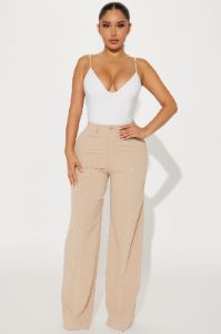 Payton Trouser Pant - Taupe sold by Fashion Nova