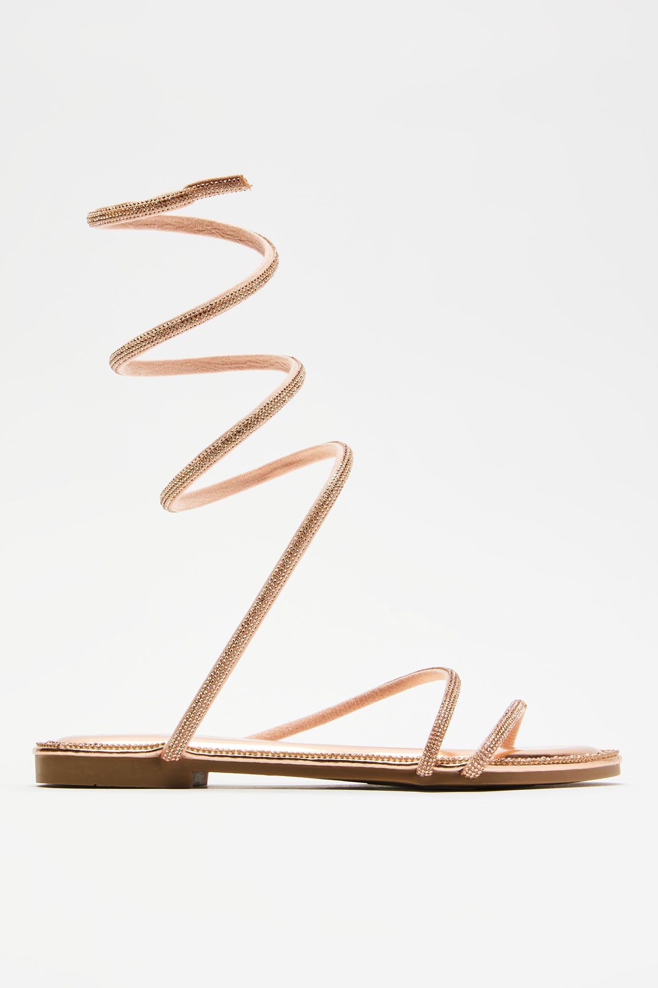 Brienne Wrap Up Sandals - Rose Gold sold by Fashion Nova product image thumbnail 5