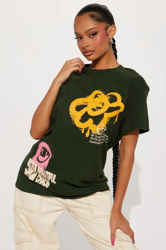 Beauty In All Things Graphic Tshirt - Green sold by Fashion Nova