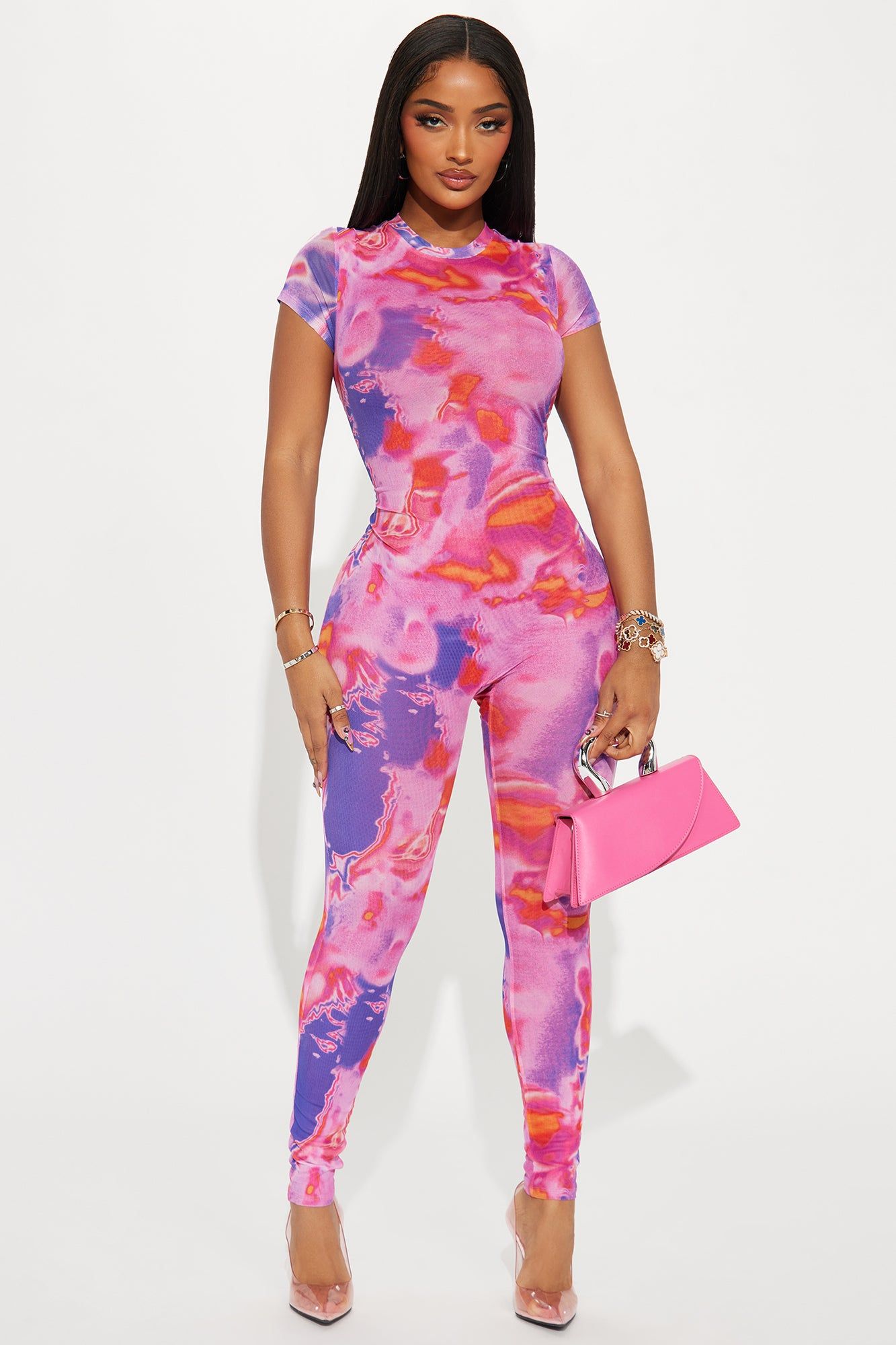 Fantasy World Mesh Jumpsuit - Purple/combo | Parallel