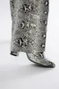 Unmistakable Knee High Boots - Black/White sold by Fashion Nova
