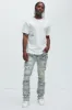 Let's Go Fray Cargo Skinny Flare Jeans - Light Wash sold by Fashion Nova