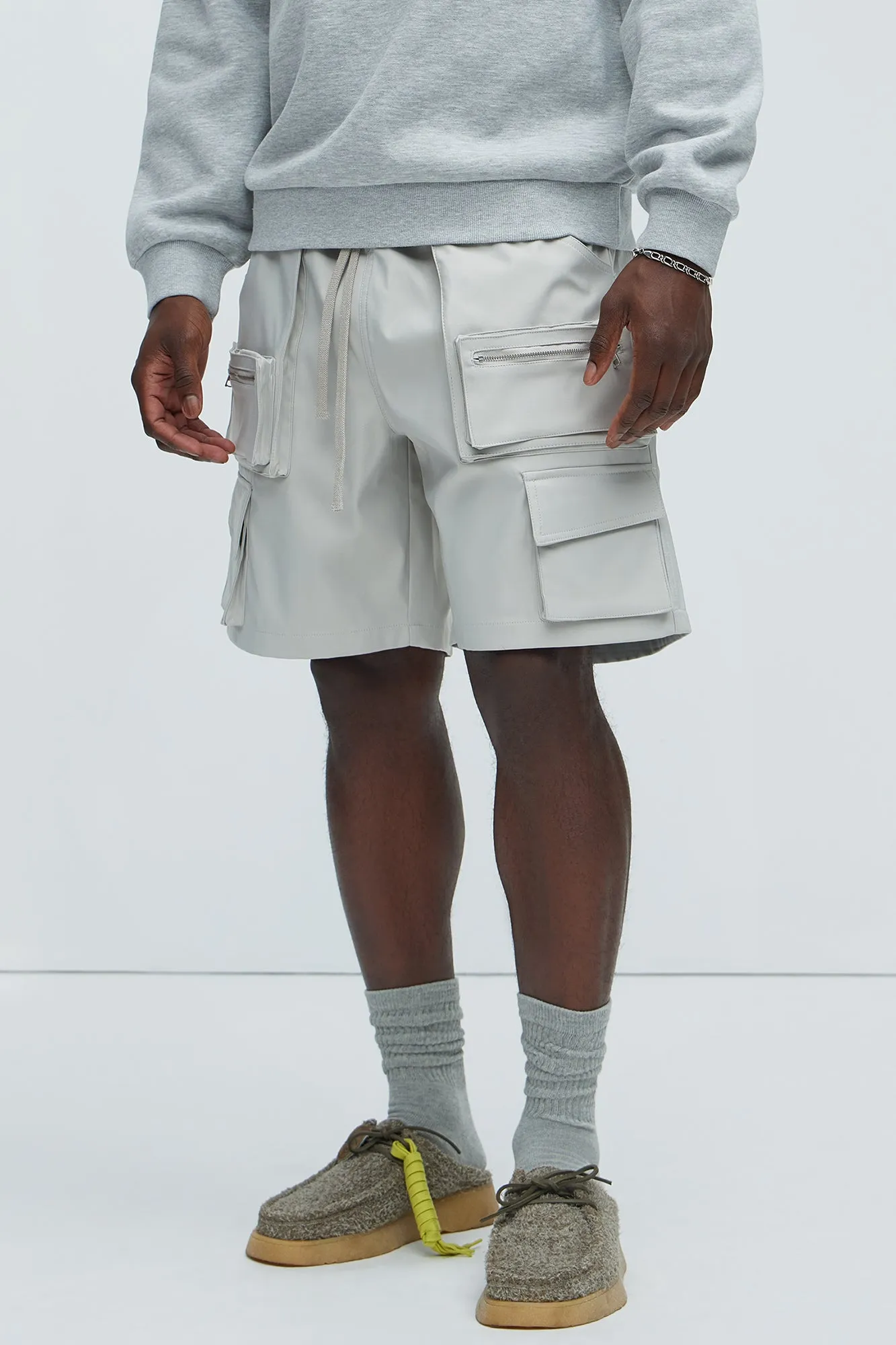 Kurt Cargo Shorts - Grey sold by Fashion Nova