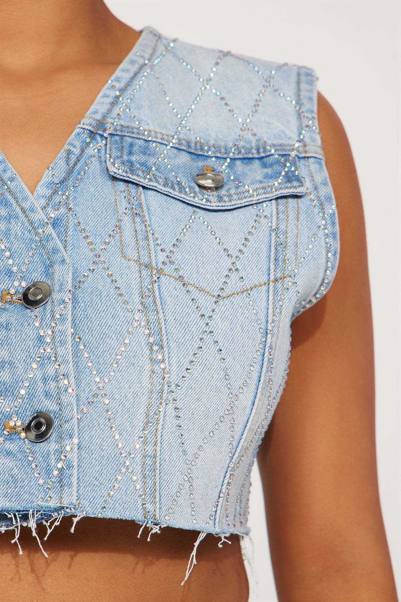 Shine Bright Denim Pant Set - Light Wash sold by Fashion Nova product image thumbnail 3