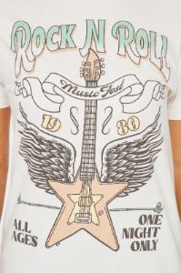 Rock N Roll For All Graphic Tee - Ivory sold by Fashion Nova