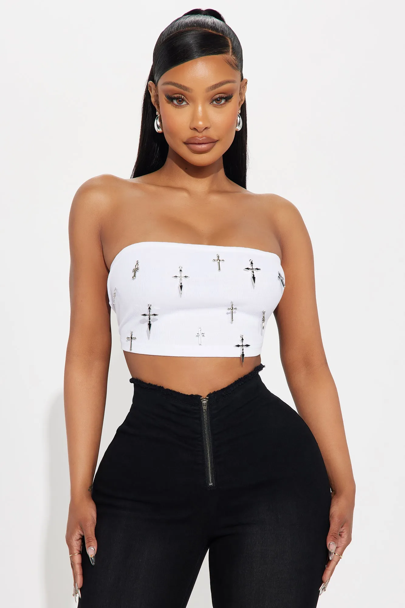 She's Edgy Tube Top - Ivory sold by Fashion Nova