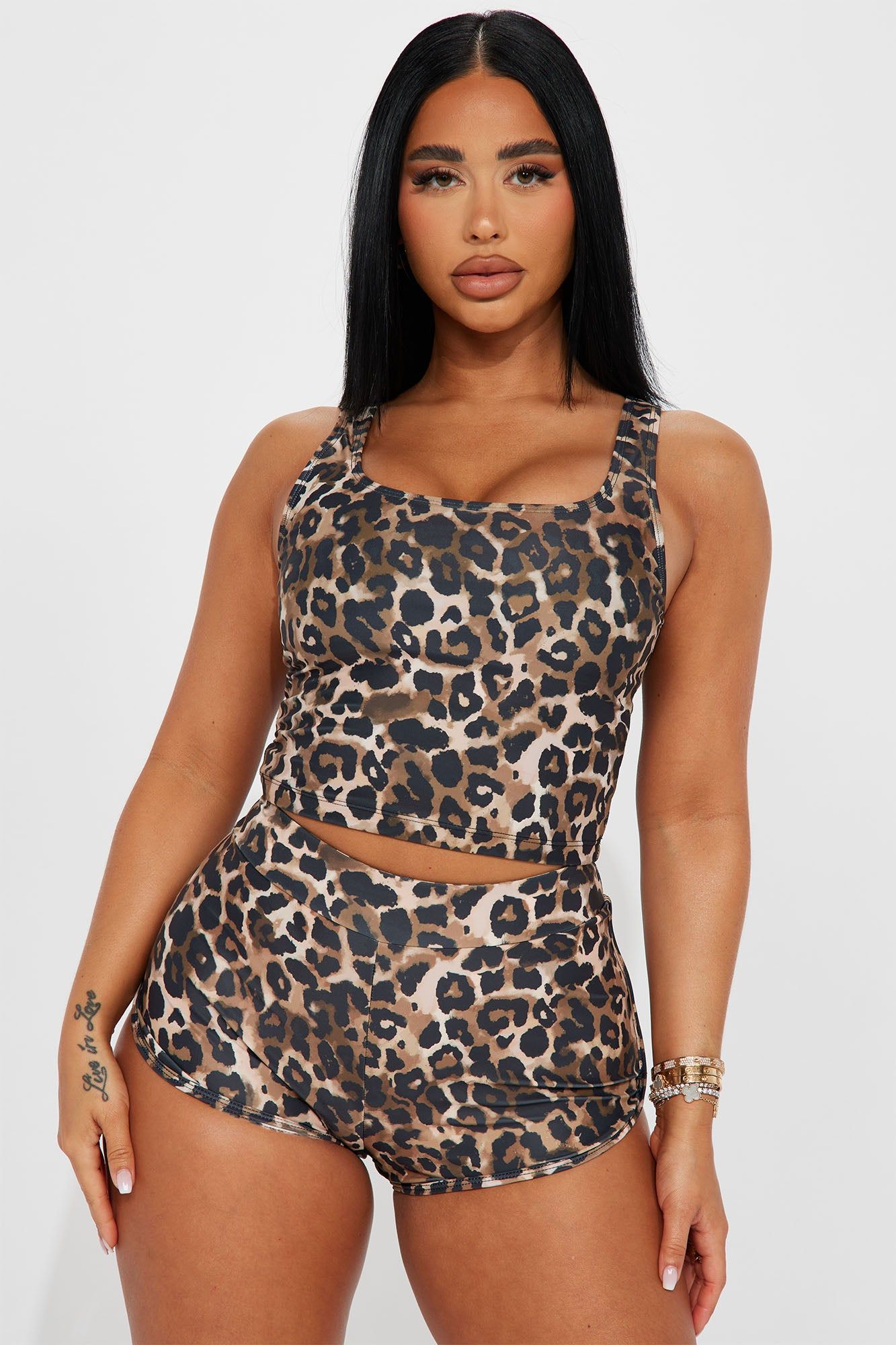 Maui Tank Shirt Bikini Top - Leopard sold by Fashion Nova product image thumbnail 2