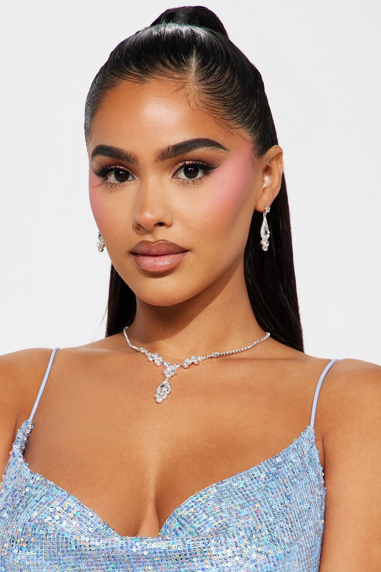 Enchanted Night Necklace And Earring Set - Silver sold by Fashion Nova product image thumbnail 2