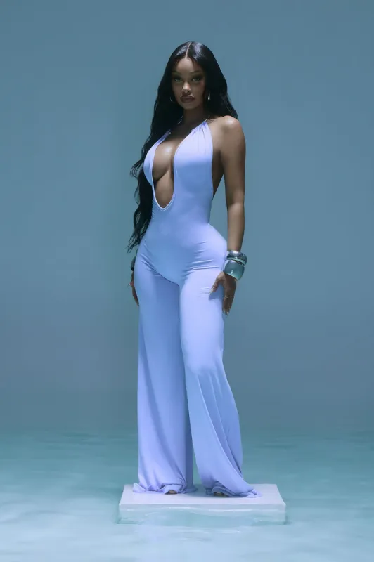 Vacay Baddie Jumpsuit - Light Blue sold by Fashion Nova