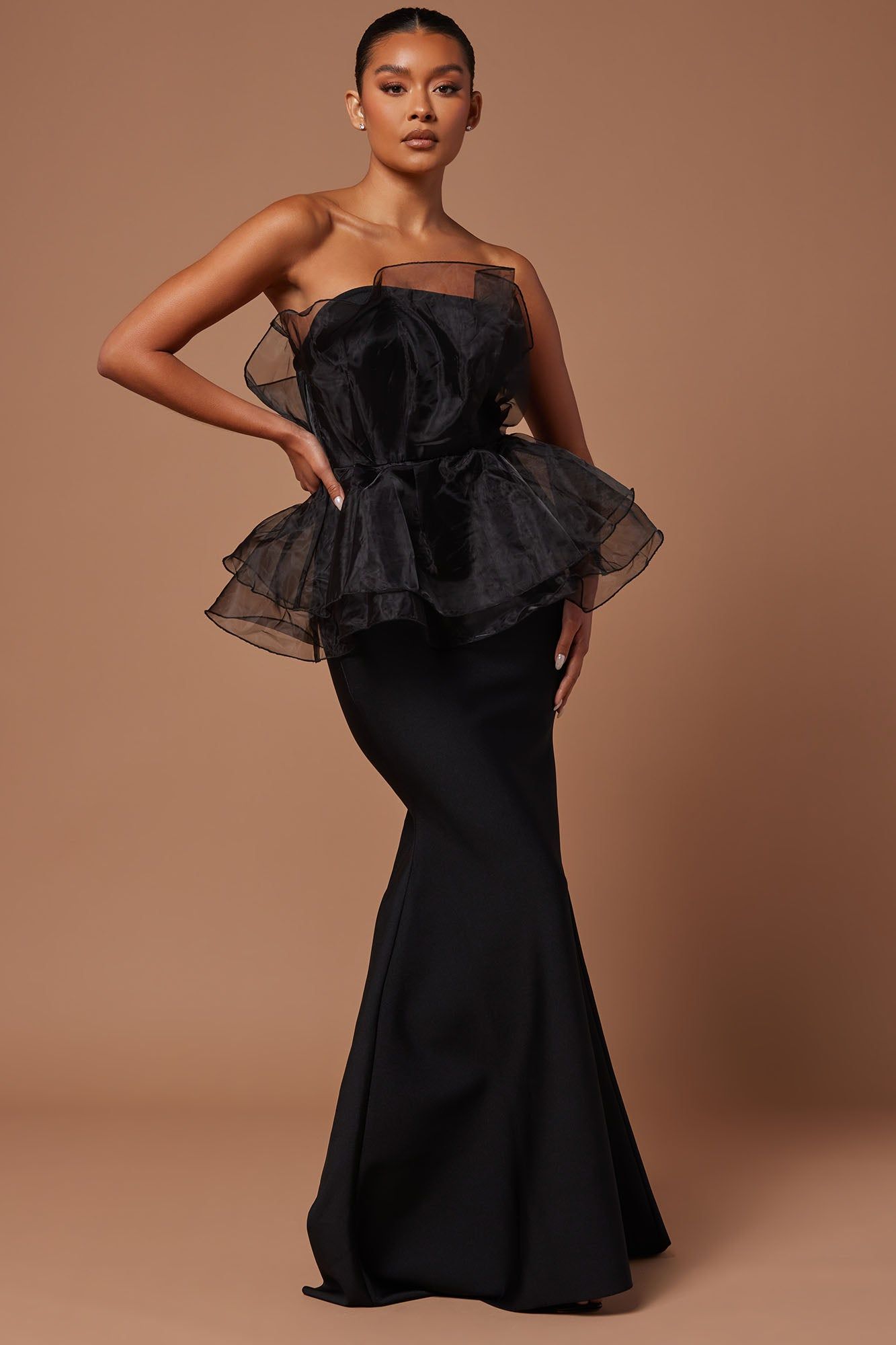 Mara Bandage Gown - Black sold by Fashion Nova