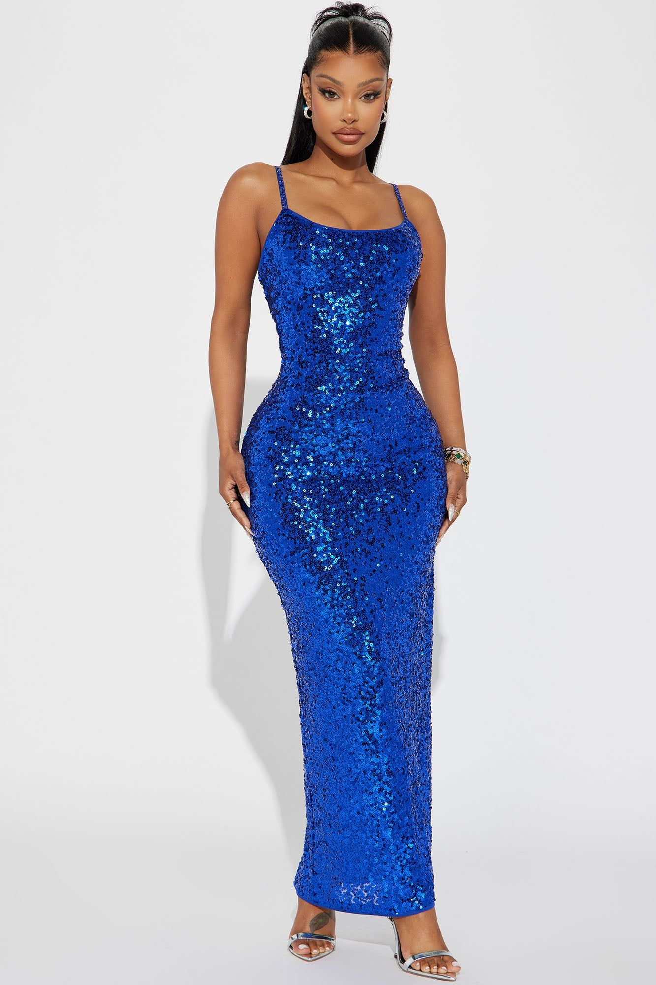 Jasmine Sequin Maxi Dress - Royal sold by Fashion Nova
