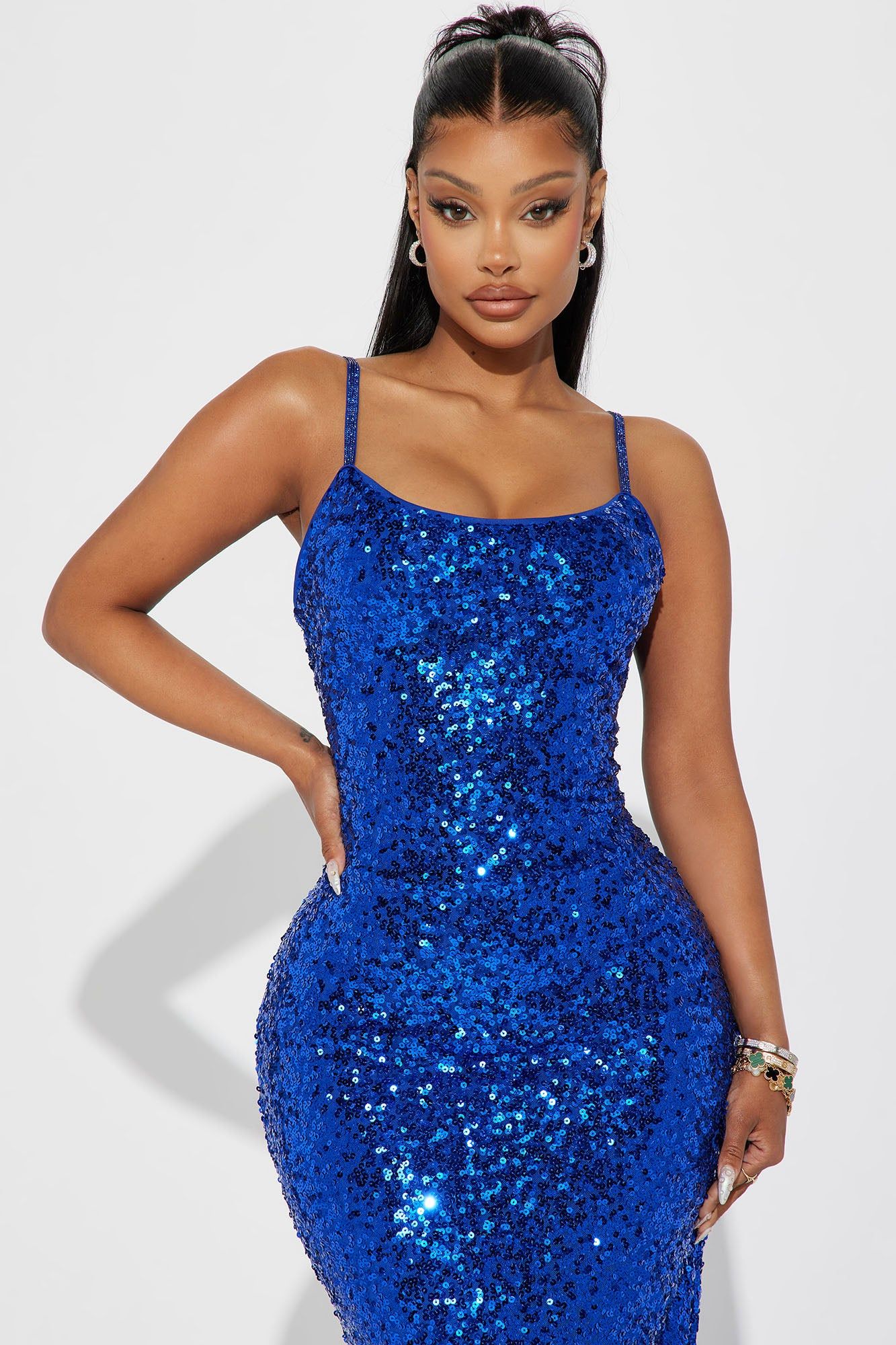 Jasmine Sequin Maxi Dress - Royal sold by Fashion Nova product image thumbnail 2