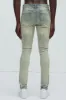 Bet On It Ripped And Repair Skinny Jeans - Medium Wash sold by Fashion Nova