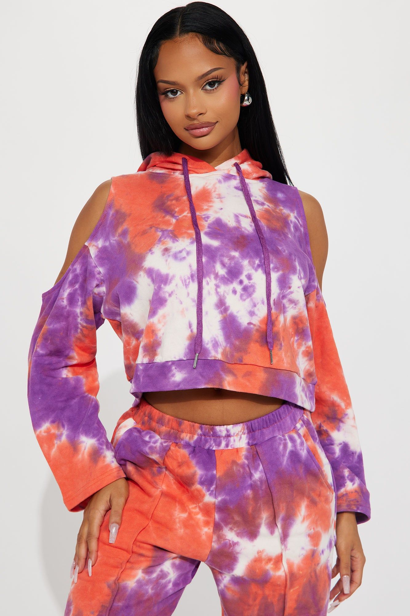 Melinda Tie Dye Jogger Set - Orange/combo sold by Fashion Nova product image thumbnail 2