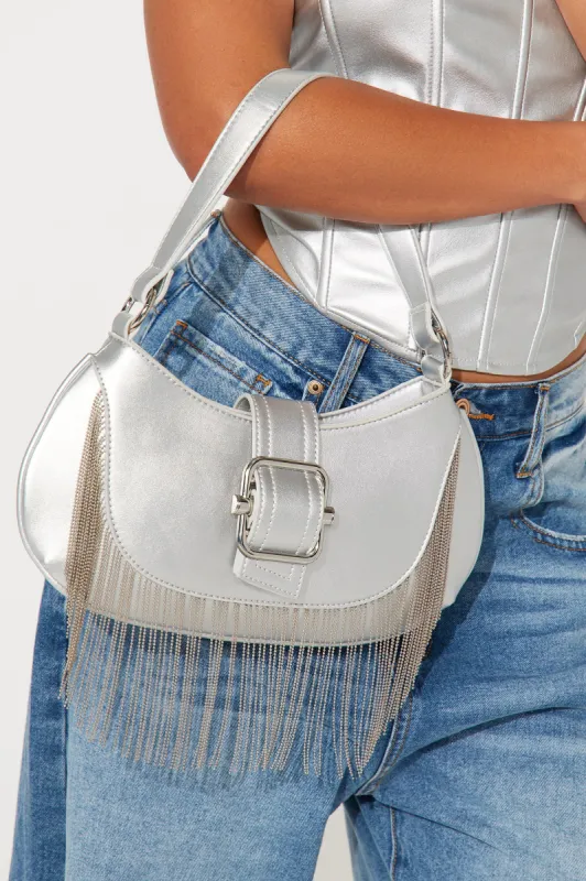 Rocking And Swaying Handbag - Silver sold by Fashion Nova
