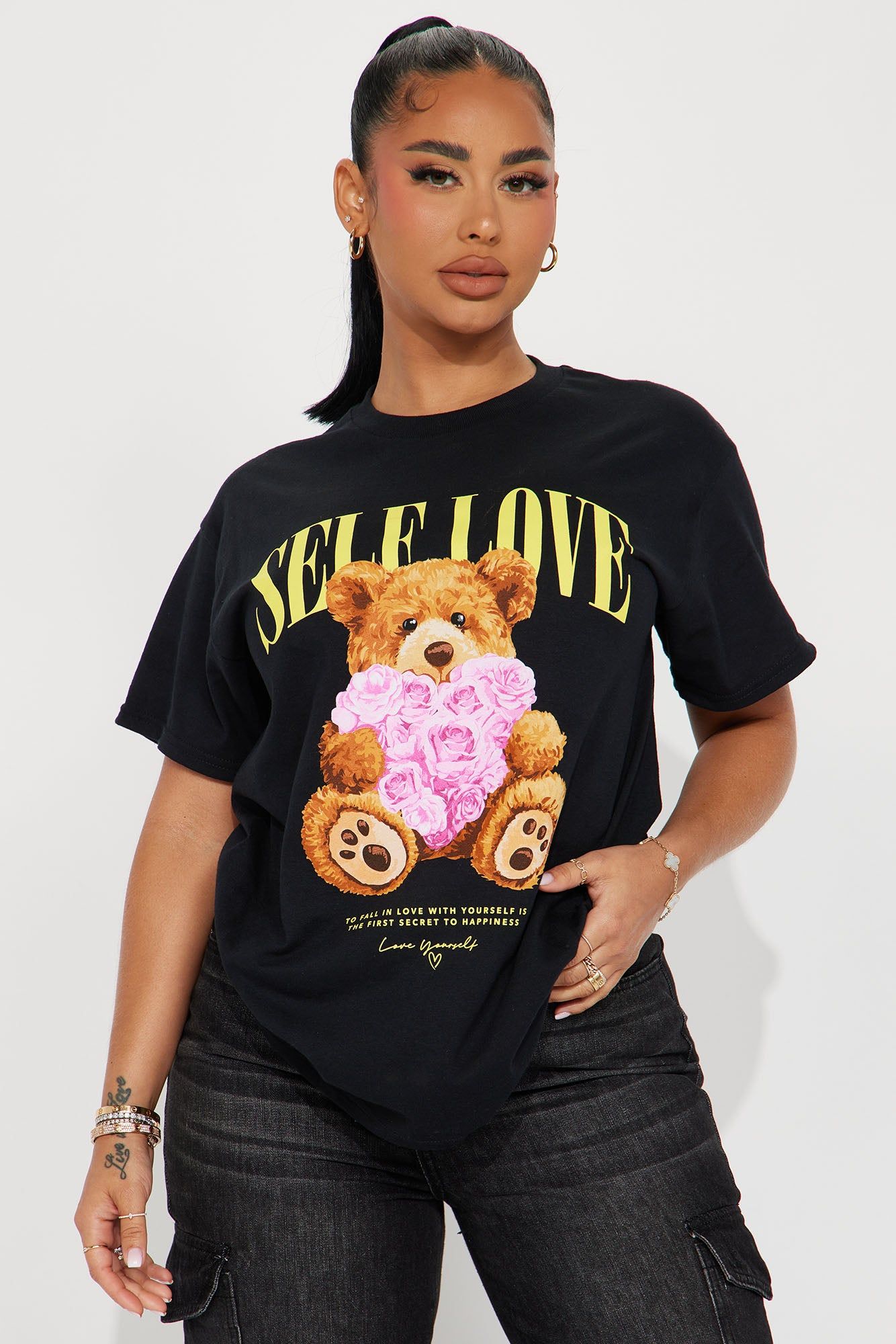 Self Love All Year Graphic Tee - Black sold by Fashion Nova