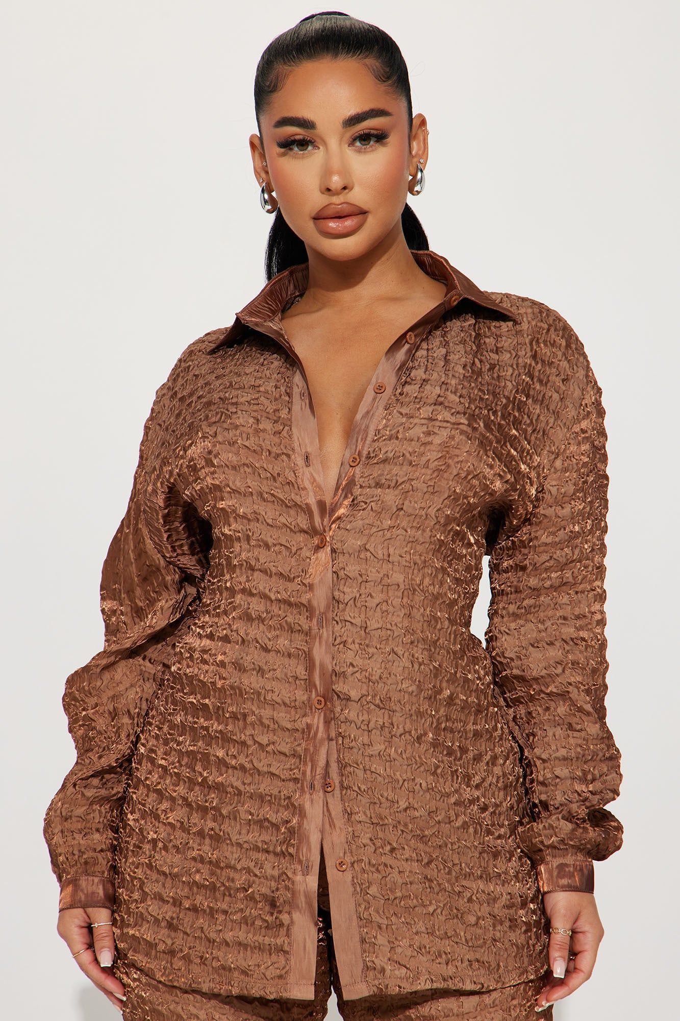 Royal Textured Pant Set - Brown sold by Fashion Nova product image thumbnail 2