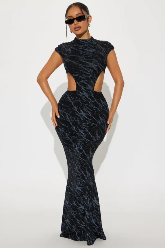Miranda Cut Out Maxi Dress - Black/Smoke sold by Fashion Nova