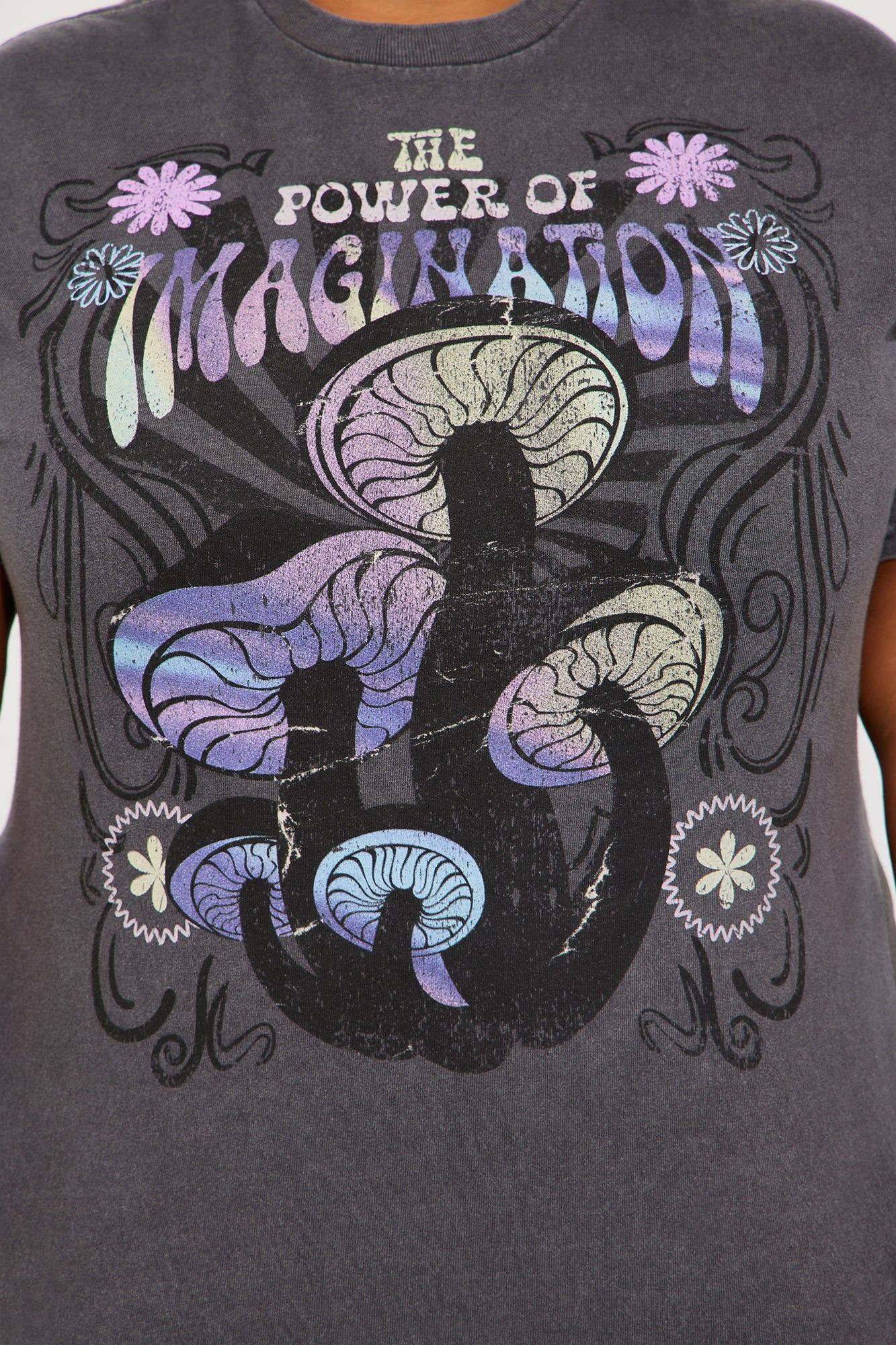 Power Of Imagination Graphic Tee - Charcoal sold by Fashion Nova product image thumbnail 6