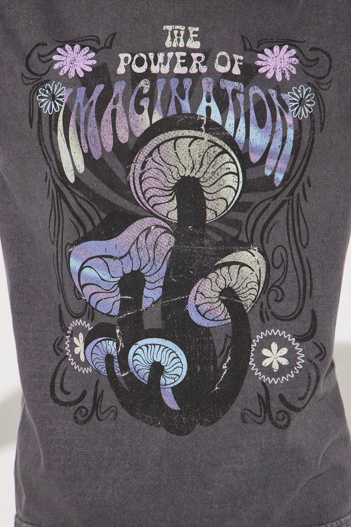 Power Of Imagination Graphic Tee - Charcoal sold by Fashion Nova product image thumbnail 3